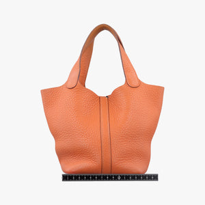 Vintage Hermes Picotin Lock Orange Taurillon Clemence  handbag | stylenewstar