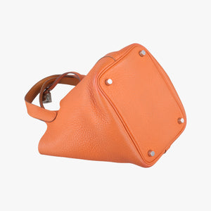 Vintage Hermes Picotin Lock Orange Taurillon Clemence  handbag | stylenewstar