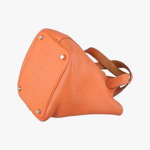 Vintage Hermes Picotin Lock Orange Taurillon Clemence  handbag | stylenewstar