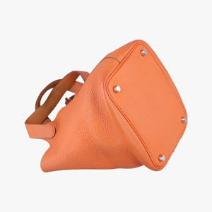 Vintage Hermes Picotin Lock Orange Taurillon Clemence  handbag | stylenewstar