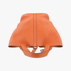 Vintage Hermes Picotin Lock Orange Taurillon Clemence  handbag | stylenewstar