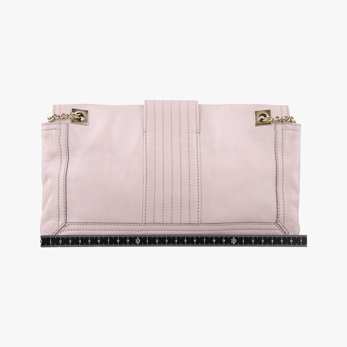 Pre-owned Fendi Baguette Chain Flap Pink Leather 8BT139 shoulderbag | stylenewstar