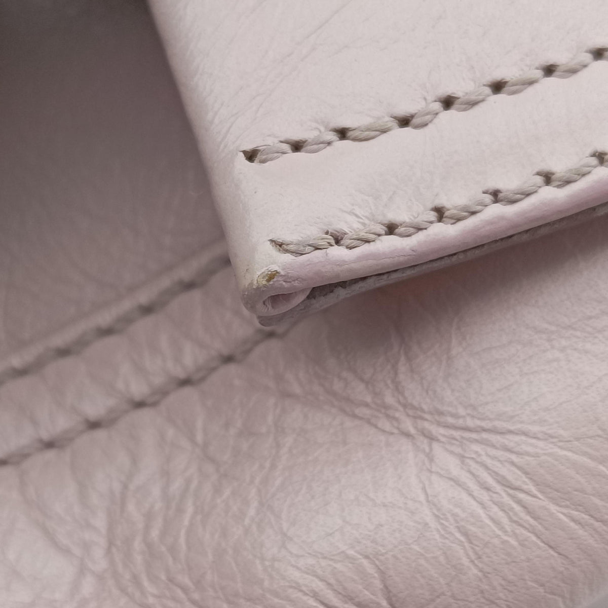 Pre-owned Fendi Baguette Chain Flap Pink Leather 8BT139 shoulderbag | stylenewstar