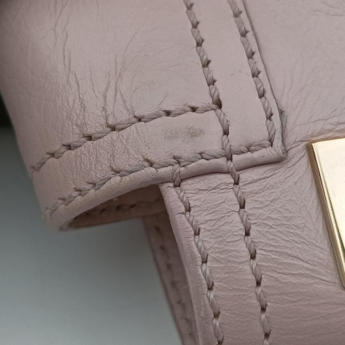 Pre-owned Fendi Baguette Chain Flap Pink Leather 8BT139 shoulderbag | stylenewstar