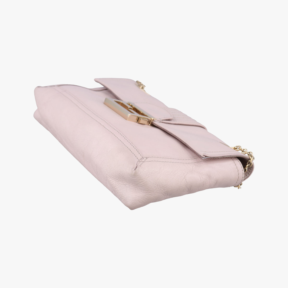 Pre-owned Fendi Baguette Chain Flap Pink Leather 8BT139 shoulderbag | stylenewstar