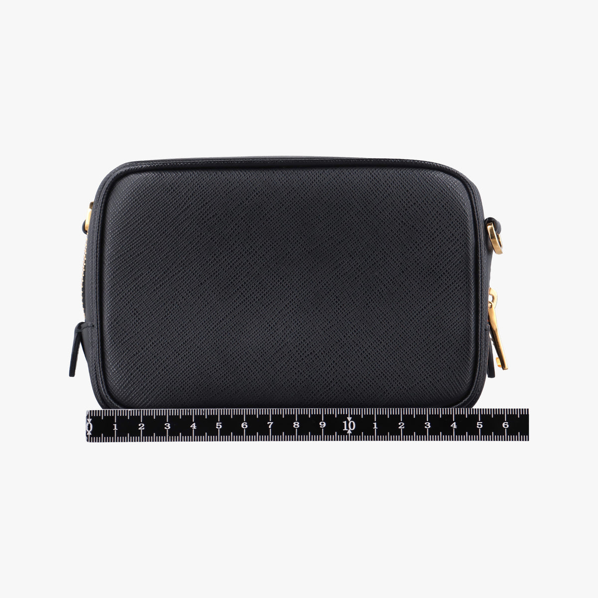 Vintage Prada Ribbon Mini Pochette Black SAFFIANO Leather 1NF674 clutchbag | stylenewstar