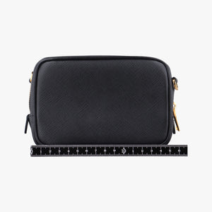 Vintage Prada Ribbon Mini Pochette Black SAFFIANO Leather 1NF674 clutchbag | stylenewstar