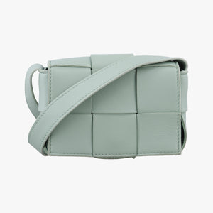 Pre-owned Bottega Veneta candy cassette Light Green lambskin  shoulderbag | stylenewstar
