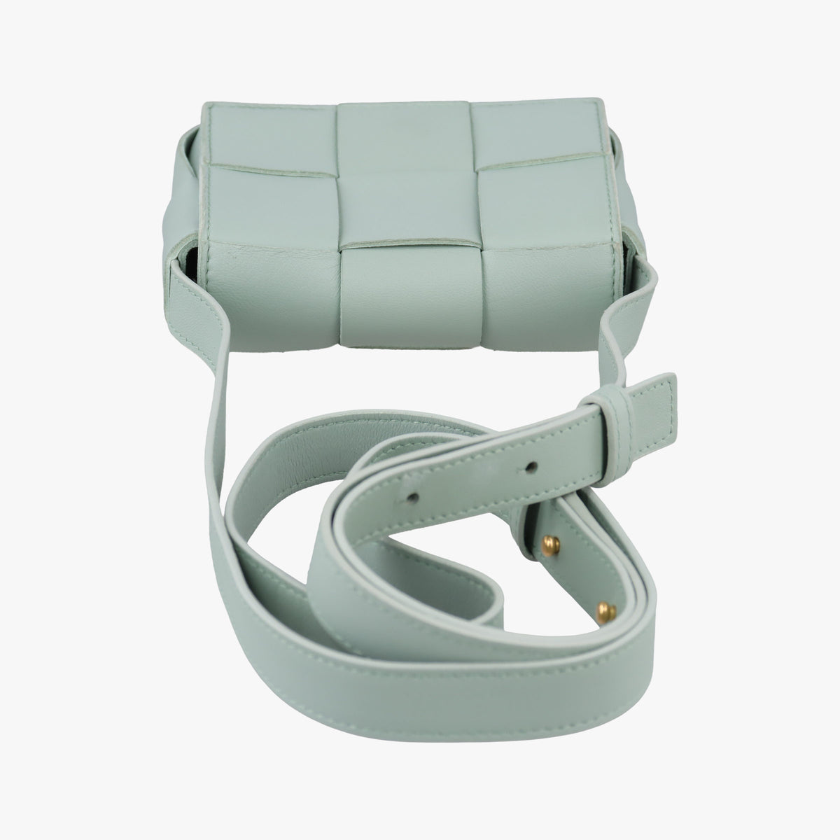 Pre-owned Bottega Veneta candy cassette Light Green lambskin  shoulderbag | stylenewstar