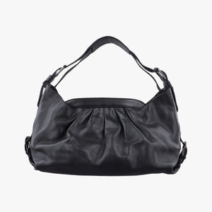 Vintage Fendi Toile de Cuir Black Leather 8BR579 handbag | stylenewstar