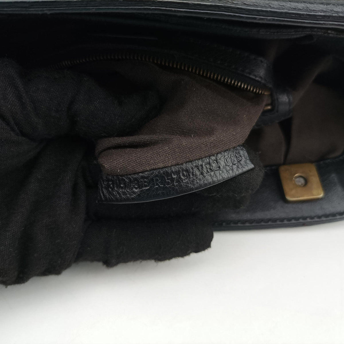 Vintage Fendi Toile de Cuir Black Leather 8BR579 handbag | stylenewstar