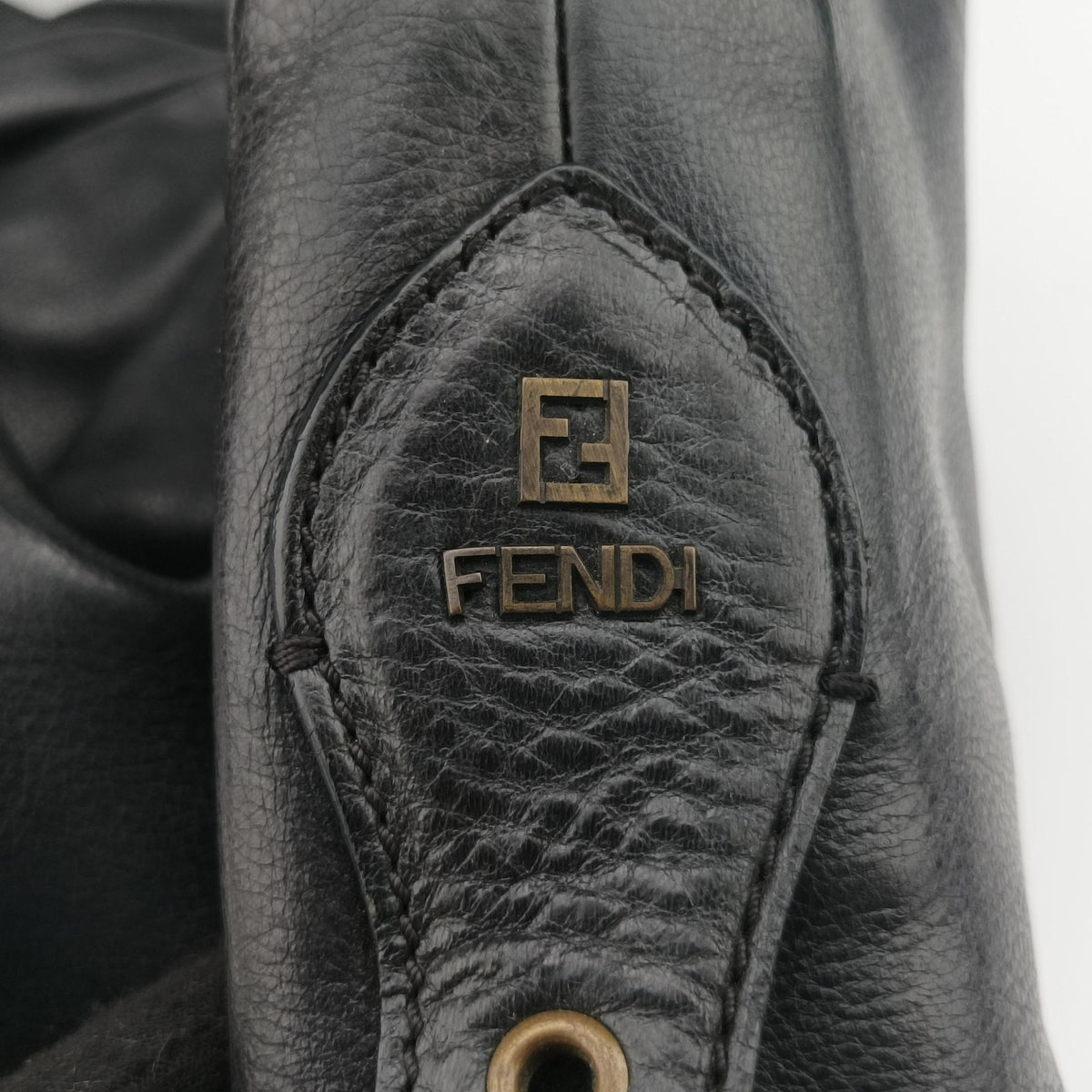 Vintage Fendi Toile de Cuir Black Leather 8BR579 handbag | stylenewstar