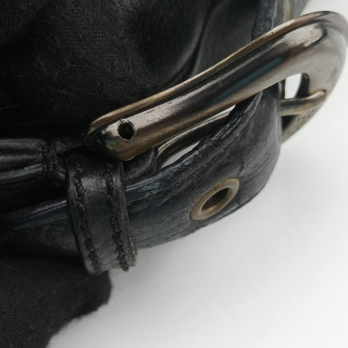Vintage Fendi Toile de Cuir Black Leather 8BR579 handbag | stylenewstar