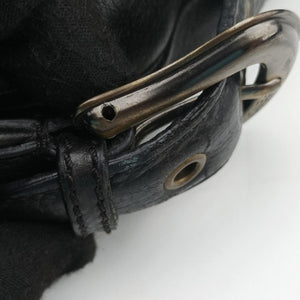 Vintage Fendi Toile de Cuir Black Leather 8BR579 handbag | stylenewstar
