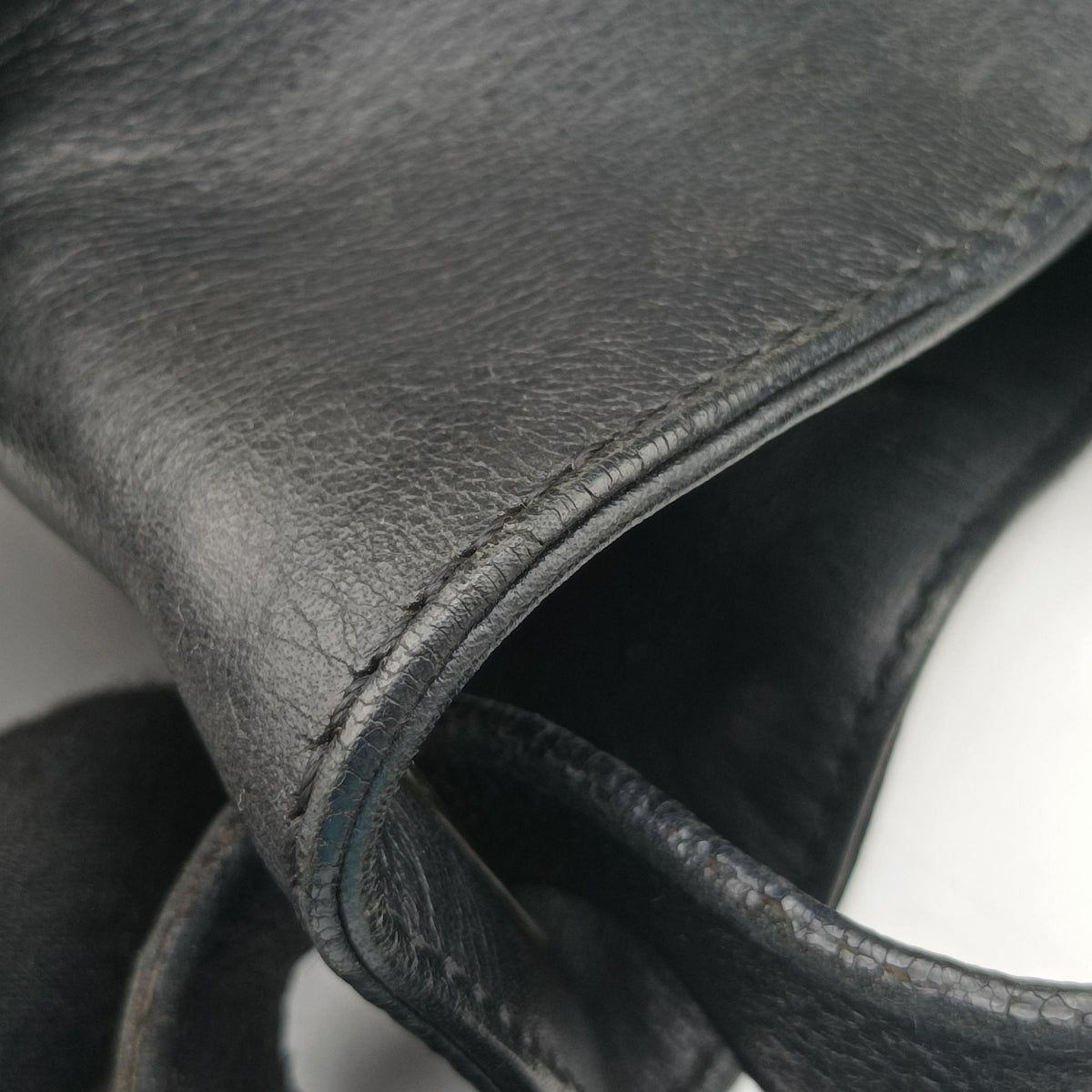Vintage Fendi Toile de Cuir Black Leather 8BR579 handbag | stylenewstar