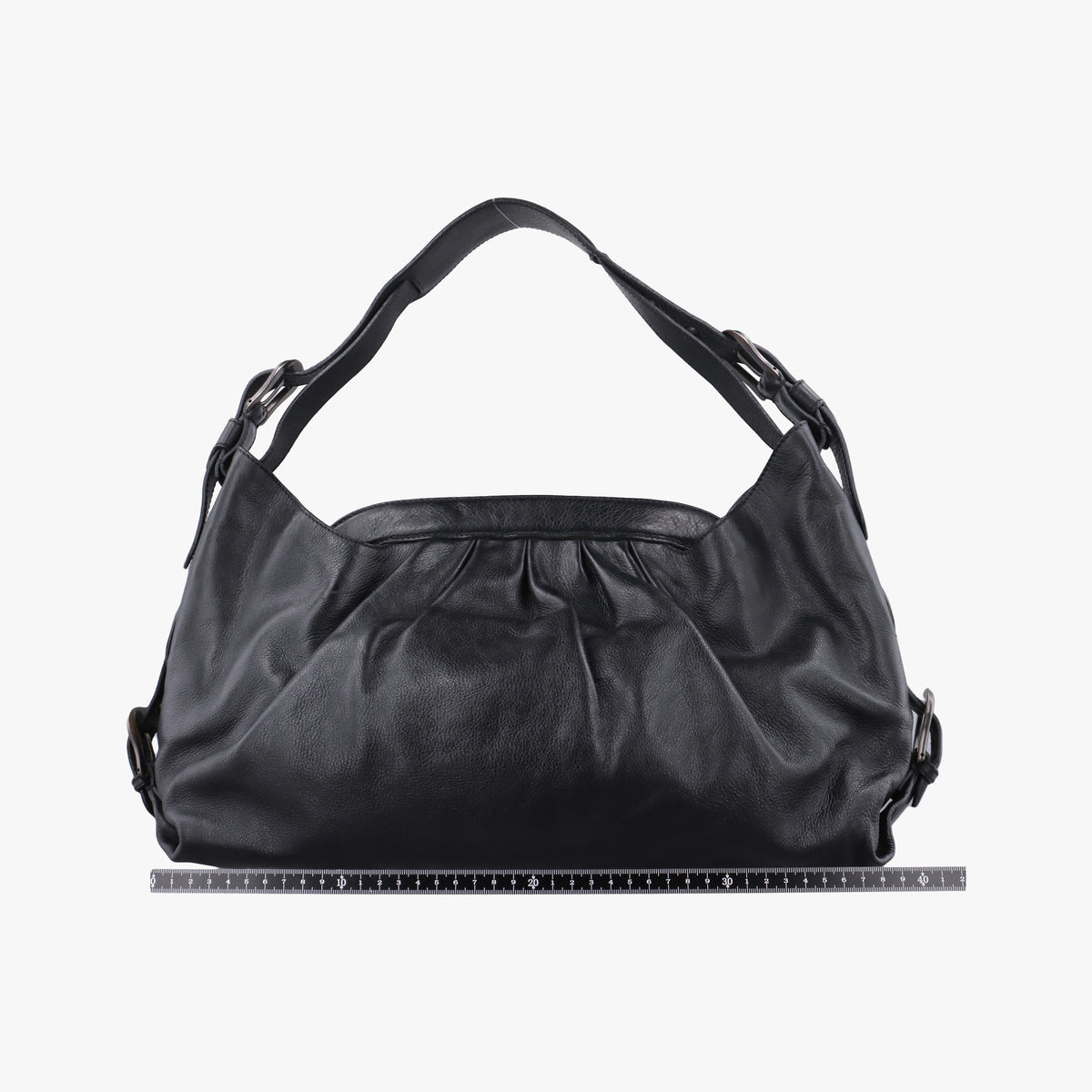 Vintage Fendi Toile de Cuir Black Leather 8BR579 handbag | stylenewstar