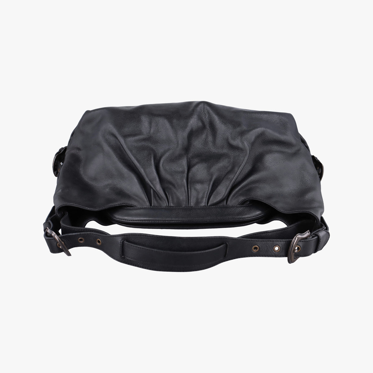 Vintage Fendi Toile de Cuir Black Leather 8BR579 handbag | stylenewstar
