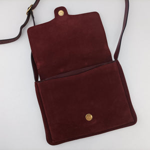 Pre-owned Gucci Arli Burgundy Suede×leather 550126 shoulderbag | stylenewstar