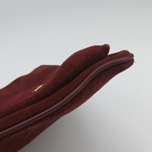 Pre-owned Gucci Arli Burgundy Suede×leather 550126 shoulderbag | stylenewstar