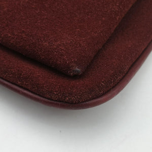 Pre-owned Gucci Arli Burgundy Suede×leather 550126 shoulderbag | stylenewstar