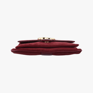 Pre-owned Gucci Arli Burgundy Suede×leather 550126 shoulderbag | stylenewstar