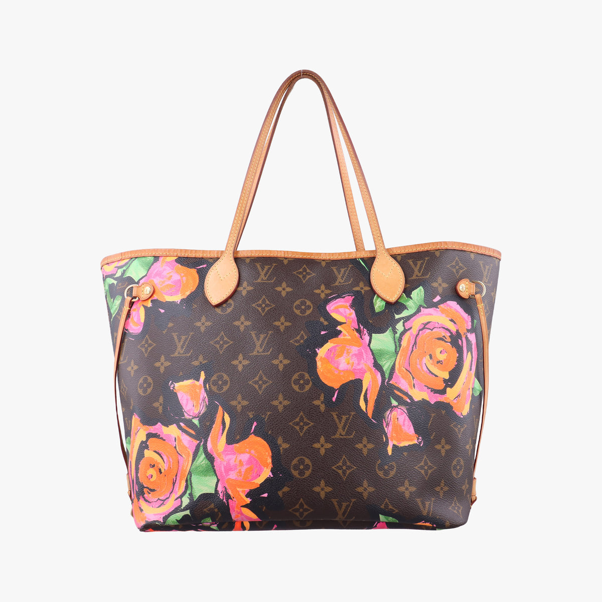 Secondhand Louis Vuitton Neverfull MM brown×multi Monogram rose M48613 shoulderbag | stylenewstar