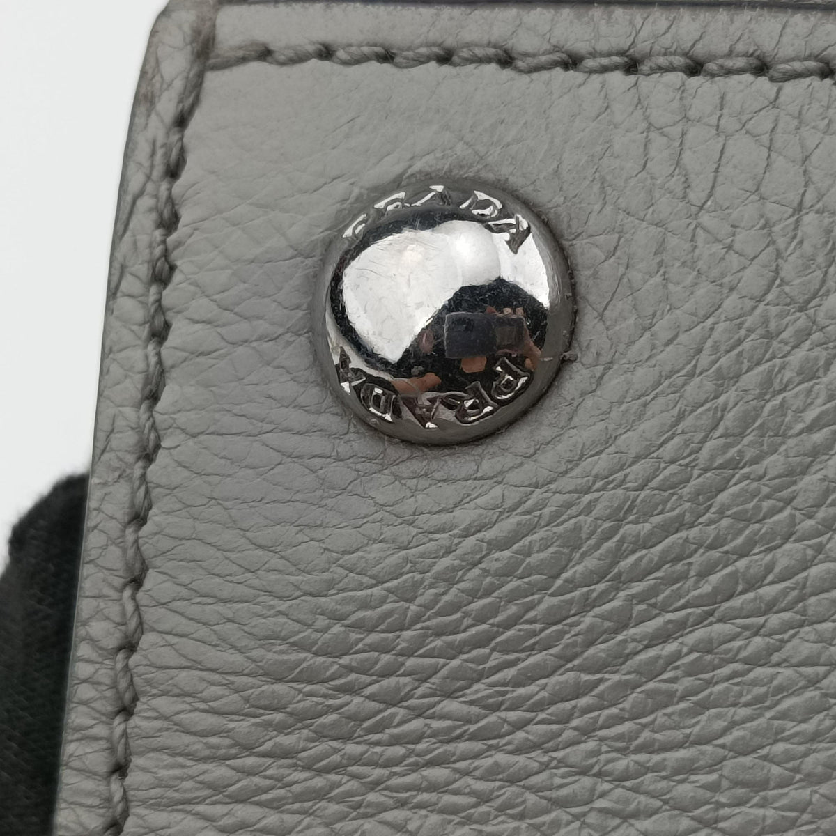 Secondhand Prada Glace Twin Pocket Tote Grey leather B2625M handbag | stylenewstar