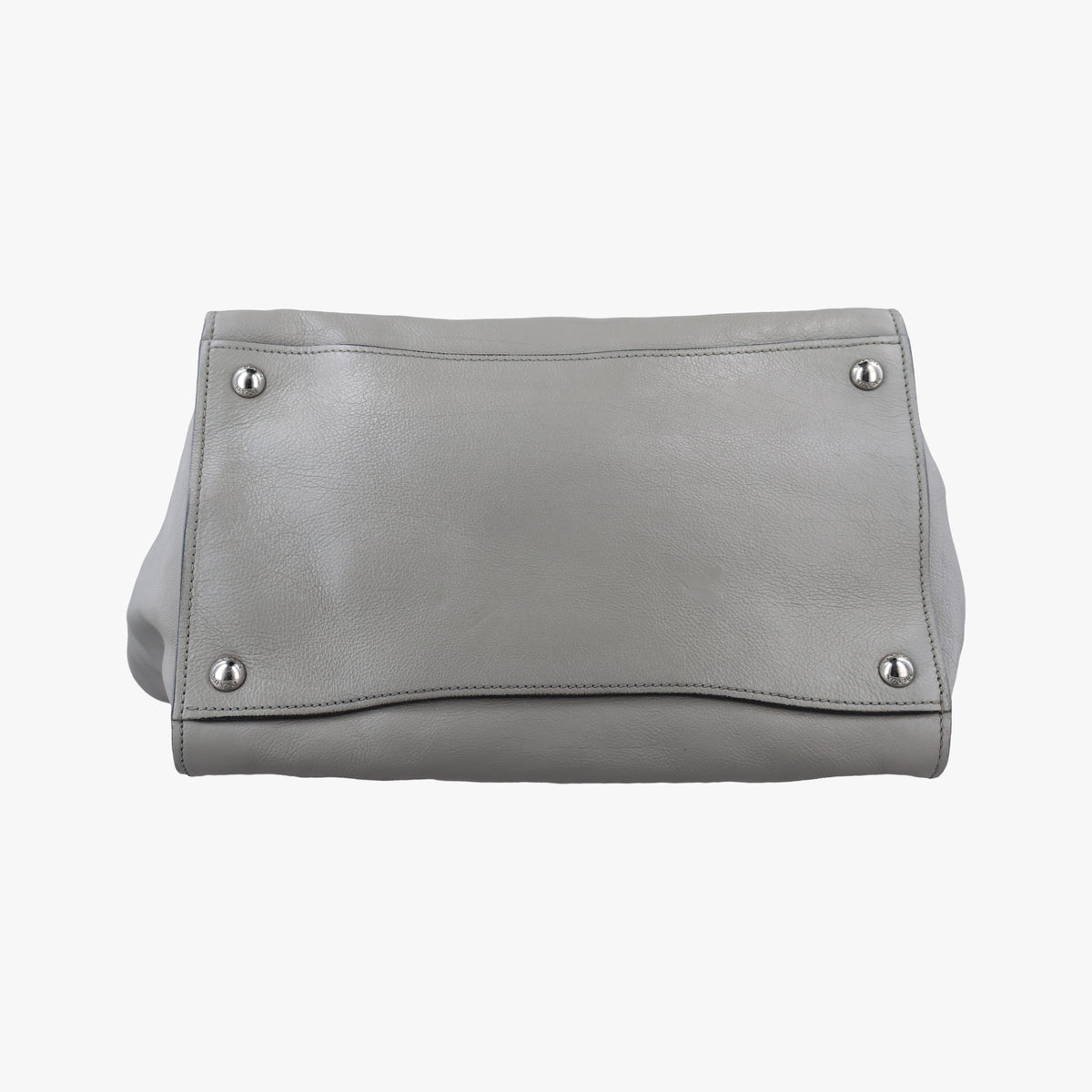 Secondhand Prada Glace Twin Pocket Tote Grey leather B2625M handbag | stylenewstar