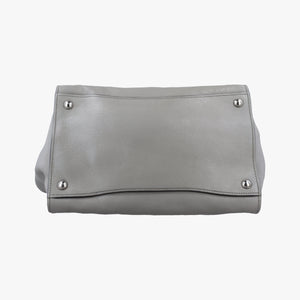 Secondhand Prada Glace Twin Pocket Tote Grey leather B2625M handbag | stylenewstar