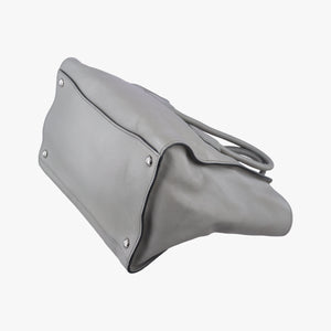 Secondhand Prada Glace Twin Pocket Tote Grey leather B2625M handbag | stylenewstar