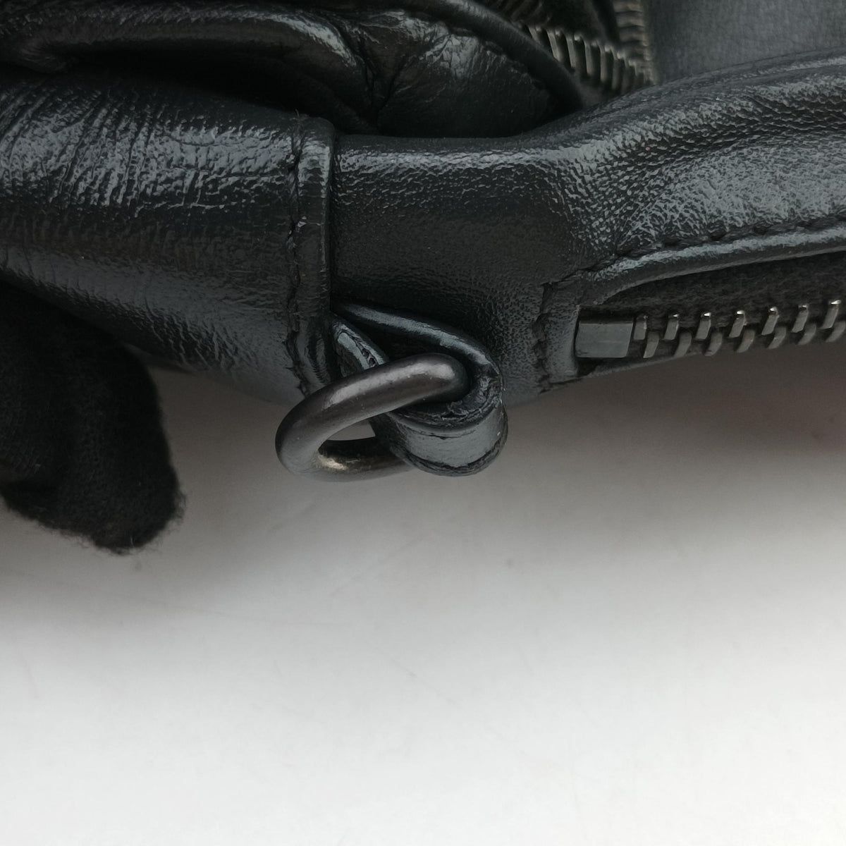 Pre-owned Bottega Veneta Intrecciato Black × Beige Lambskin  shoulderbag | stylenewstar