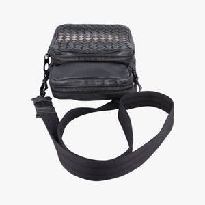 Pre-owned Bottega Veneta Intrecciato Black × Beige Lambskin  shoulderbag | stylenewstar