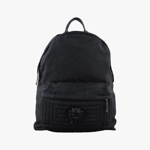 Pre-owned VERSACE La Medusa Black nylon  backpack/rucksack | stylenewstar