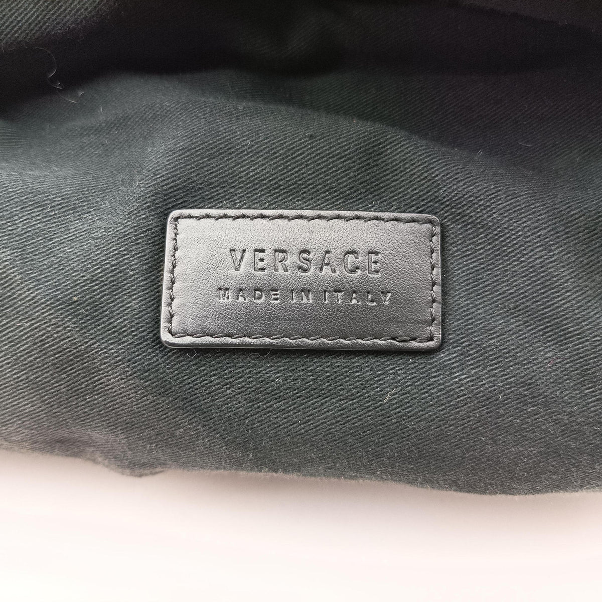 Pre-owned VERSACE La Medusa Black nylon  backpack/rucksack | stylenewstar