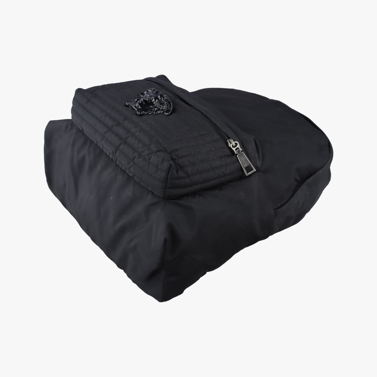 Pre-owned VERSACE La Medusa Black nylon  backpack/rucksack | stylenewstar