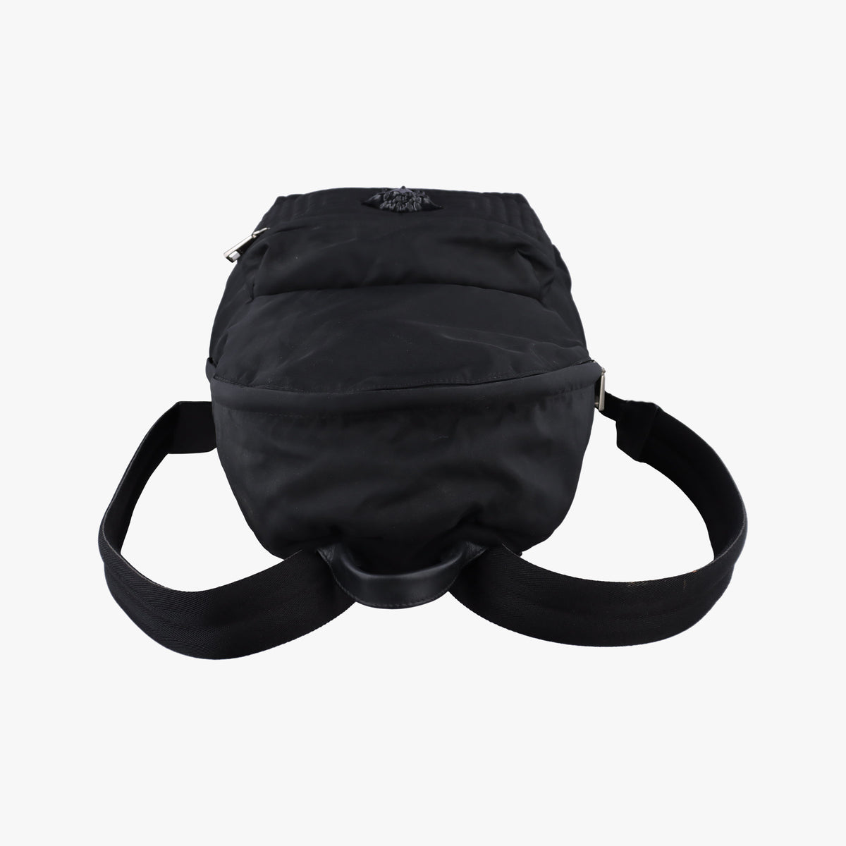 Pre-owned VERSACE La Medusa Black nylon  backpack/rucksack | stylenewstar