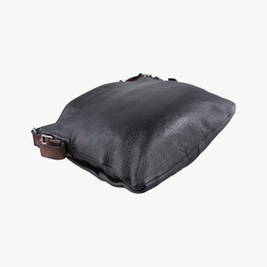Pre-owned Prada Logo Black Leather VA0802 shoulderbag | stylenewstar