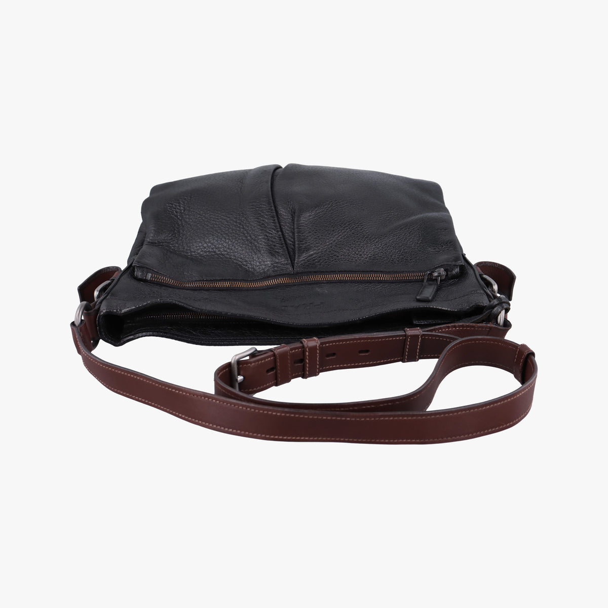 Pre-owned Prada Logo Black Leather VA0802 shoulderbag | stylenewstar