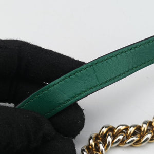 Pre-owned Gucci GG Marmont Green Leather 443497 shoulderbag | stylenewstar