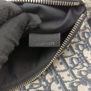 Vintage Christian Dior saddle Navy Jacquard×Leather  bum bag/waist bag | stylenewstar