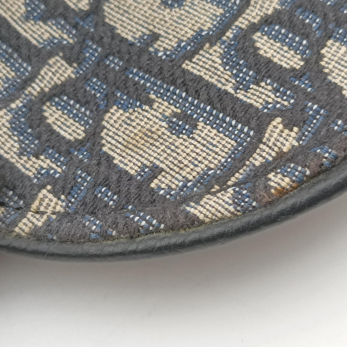 Vintage Christian Dior saddle Navy Jacquard×Leather  bum bag/waist bag | stylenewstar