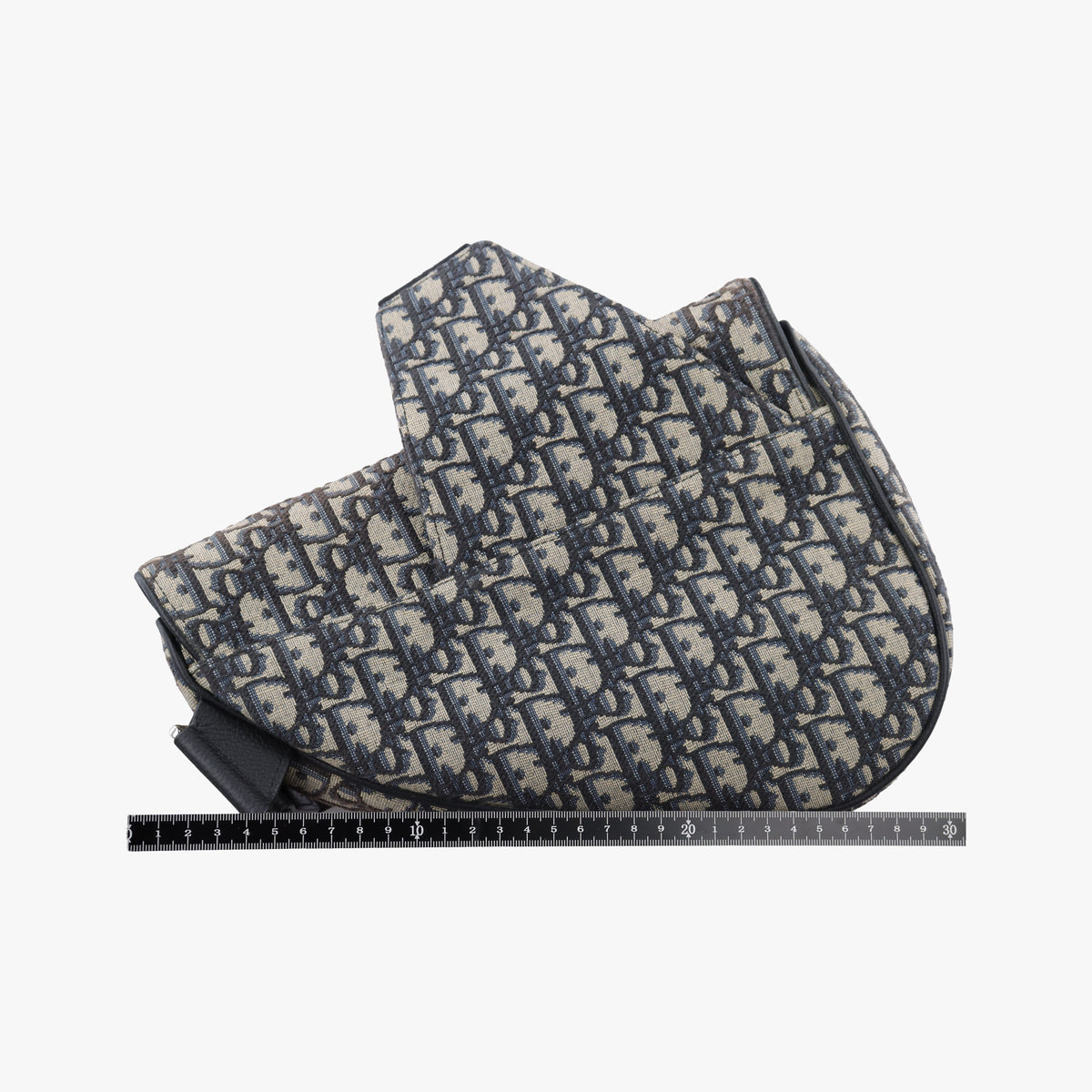 Vintage Christian Dior saddle Navy Jacquard×Leather  bum bag/waist bag | stylenewstar