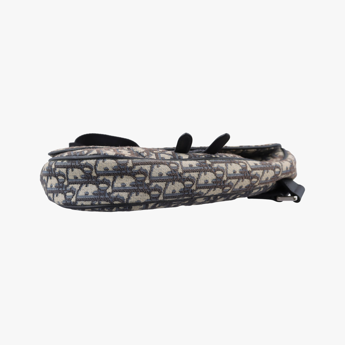 Vintage Christian Dior saddle Navy Jacquard×Leather  bum bag/waist bag | stylenewstar