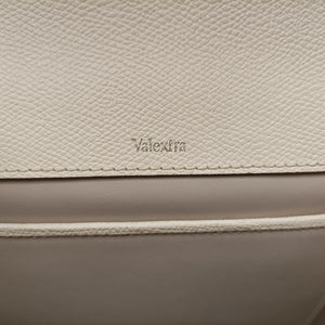 Pre-owned Valextra Iside White × Black Calfskin  shoulderbag | stylenewstar
