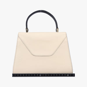 Pre-owned Valextra Iside White × Black Calfskin  shoulderbag | stylenewstar