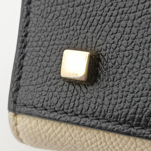 Pre-owned Valextra Iside White × Black Calfskin  shoulderbag | stylenewstar