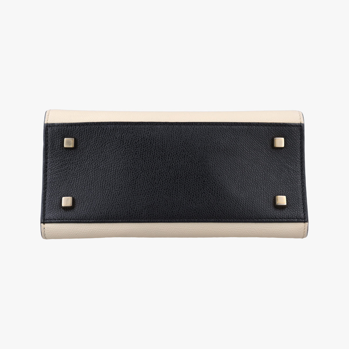 Pre-owned Valextra Iside White × Black Calfskin  shoulderbag | stylenewstar