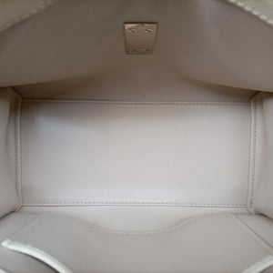Pre-owned Valextra Iside White × Black Calfskin  shoulderbag | stylenewstar
