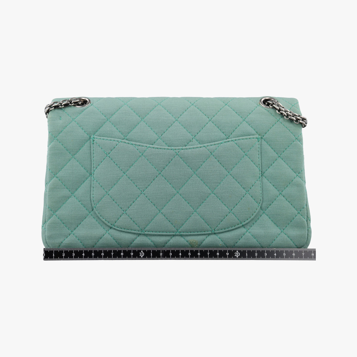 Pre-owned Chanel 2.55 Matelasse Green Fabric A66985 shoulderbag | stylenewstar