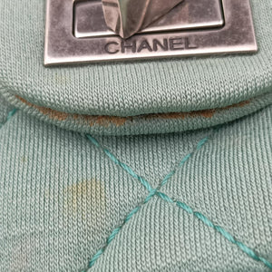 Pre-owned Chanel 2.55 Matelasse Green Fabric A66985 shoulderbag | stylenewstar
